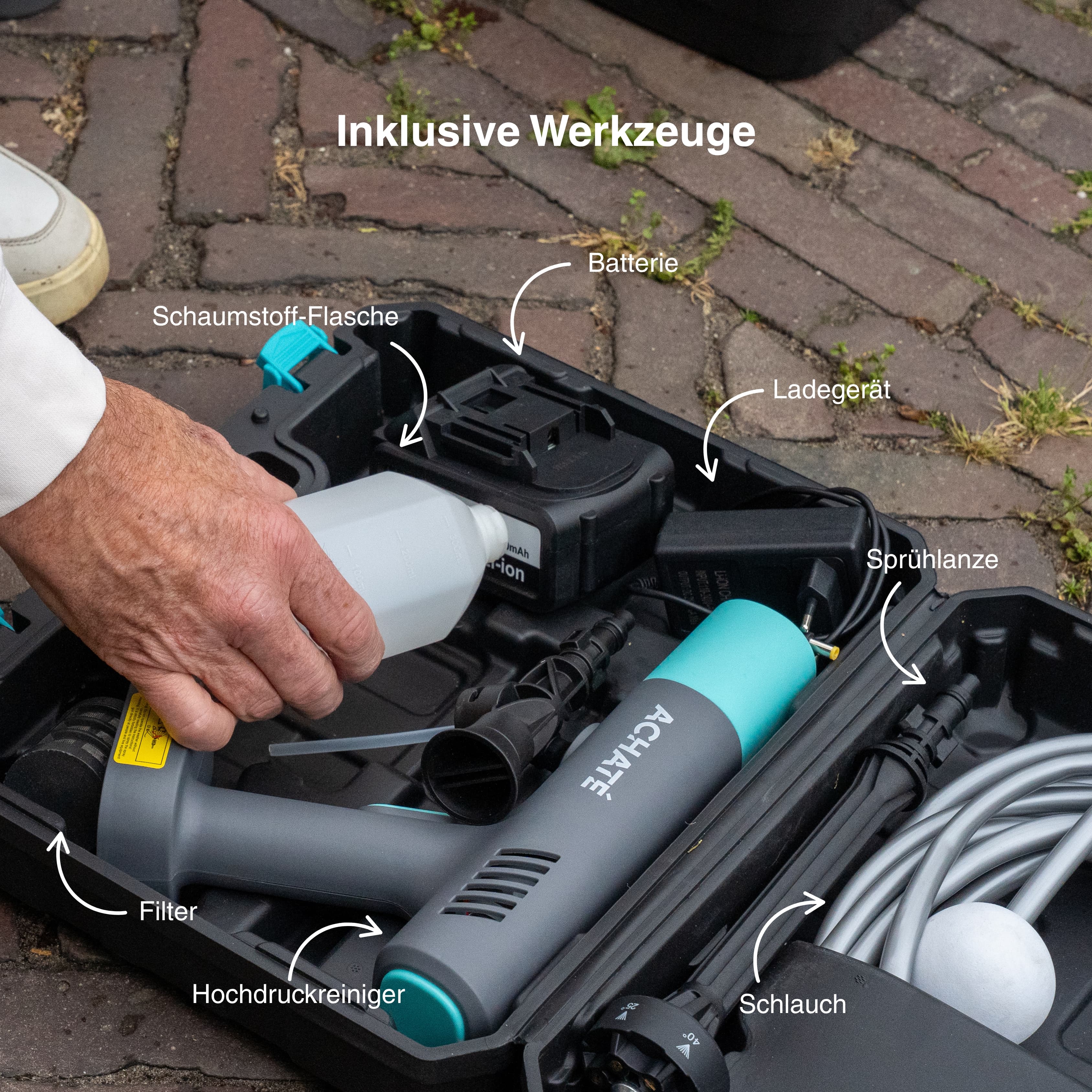 Achaté Kabelloser Hochdruckreiniger Bündel - Image 5